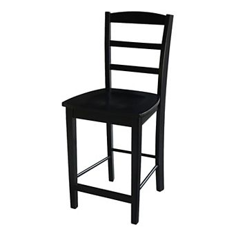 International Concepts Madrid Black Finish Counter Stool