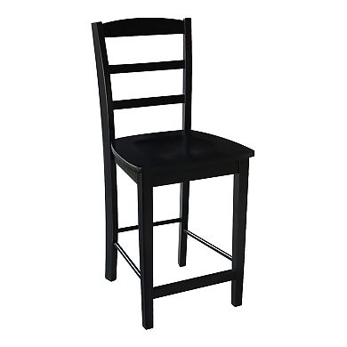 International Concepts Madrid Black Finish Counter Stool