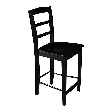 International Concepts Madrid Black Finish Counter Stool