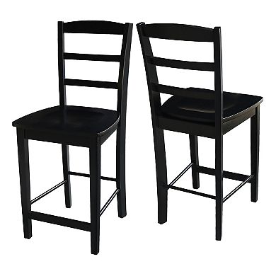 International Concepts Madrid Black Finish Counter Stool