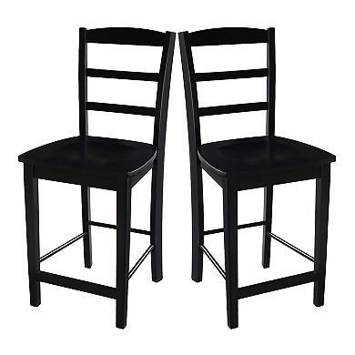 International Concepts Madrid Black Finish Counter Stool