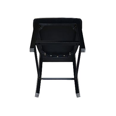 International Concepts Madrid Black Finish Counter Stool