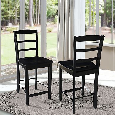 International Concepts Madrid Black Finish Counter Stool