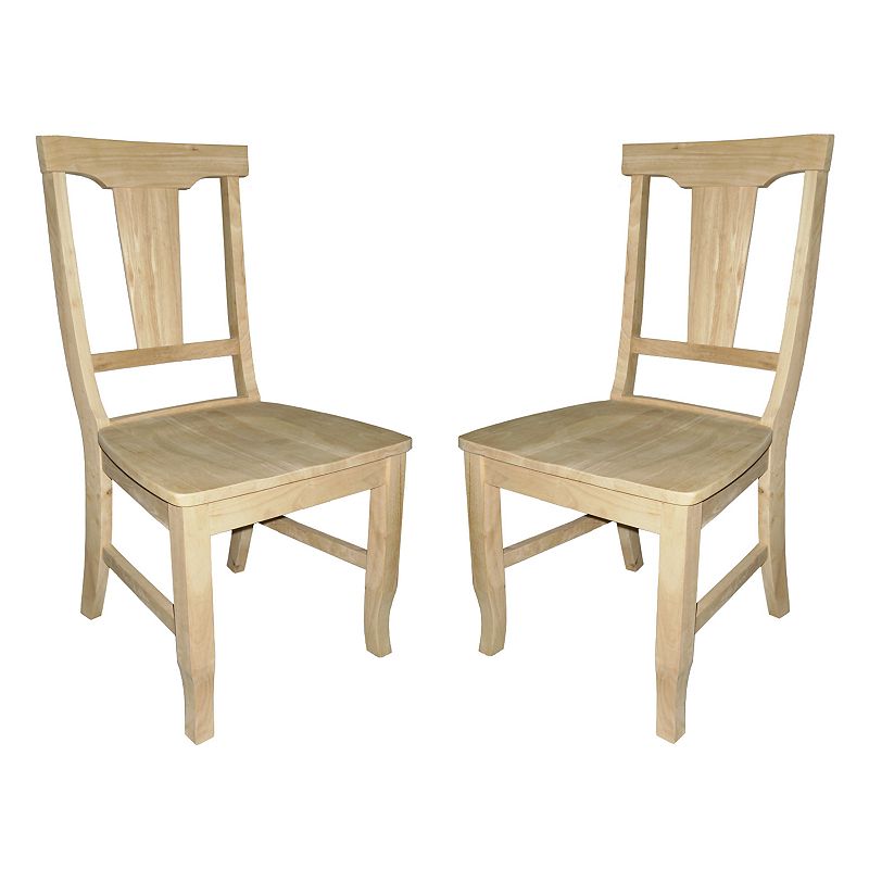 2-pc. Panel-Back Dining Chair Set, White, Furniture