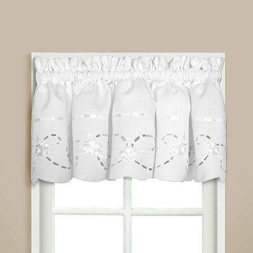 United Curtain Co. Rachael Embroidered Valance - 60'' x 12''