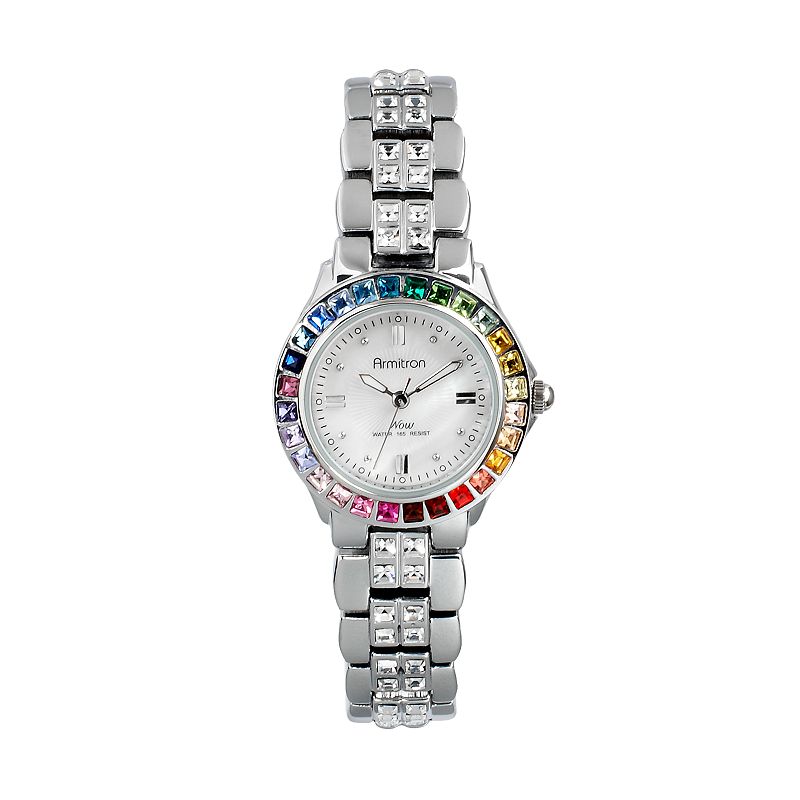 Armitron NOW Women's Crystal Stainless Steel Watch - 75/3689MPSVRB ...