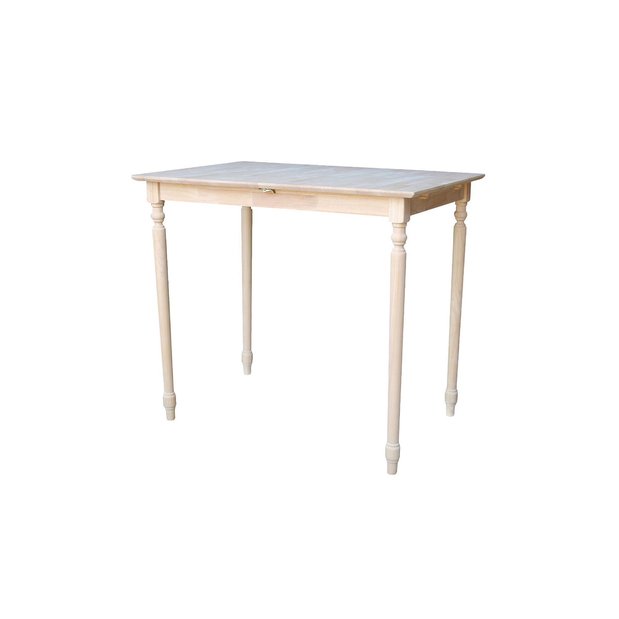 Butterfly Extension Finial Leg Table, Unfinished