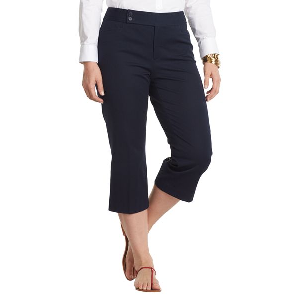 Plus Size Chaps Solid Capris