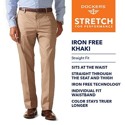 Men's Dockers® Straight-Fit Iron-Free Stretch Khaki Pants D2