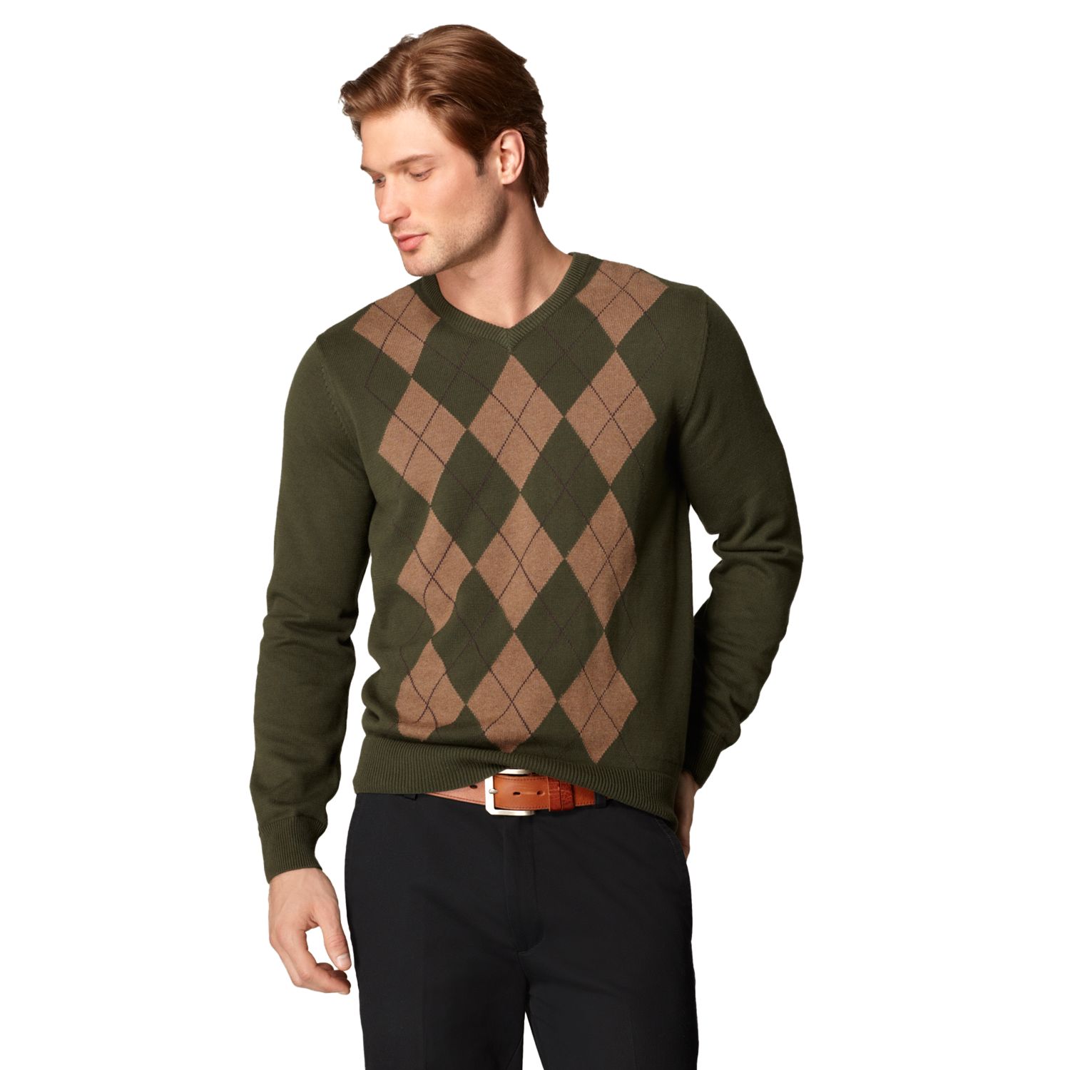 argyle v neck
