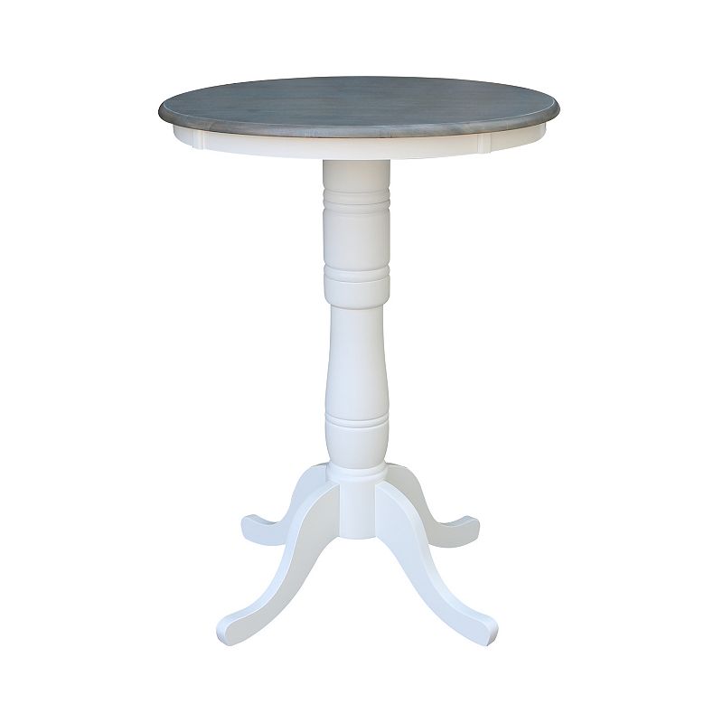 31 1/2-in. Round Adjustable Pedestal Dining Table, Multicolor, Furniture