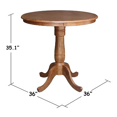 38.4-in. Round Adjustable Pedestal Dining Table
