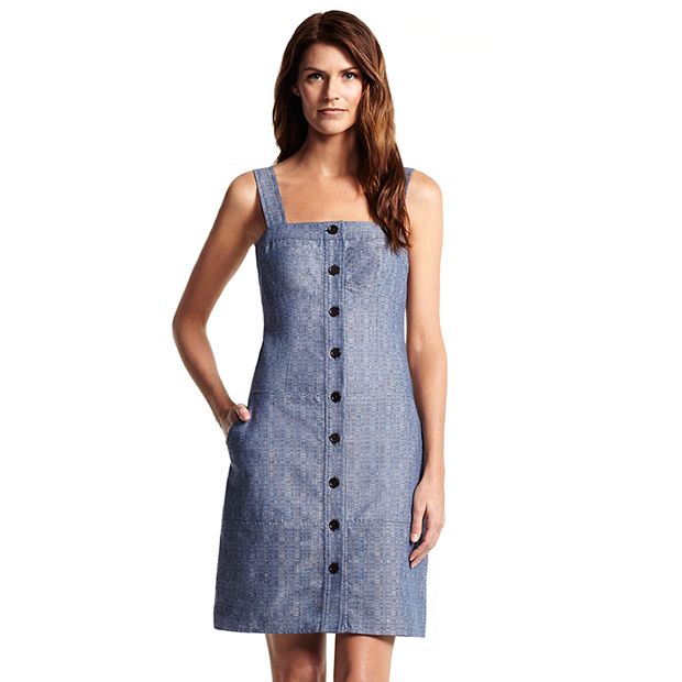 Chambray jumper dress sale