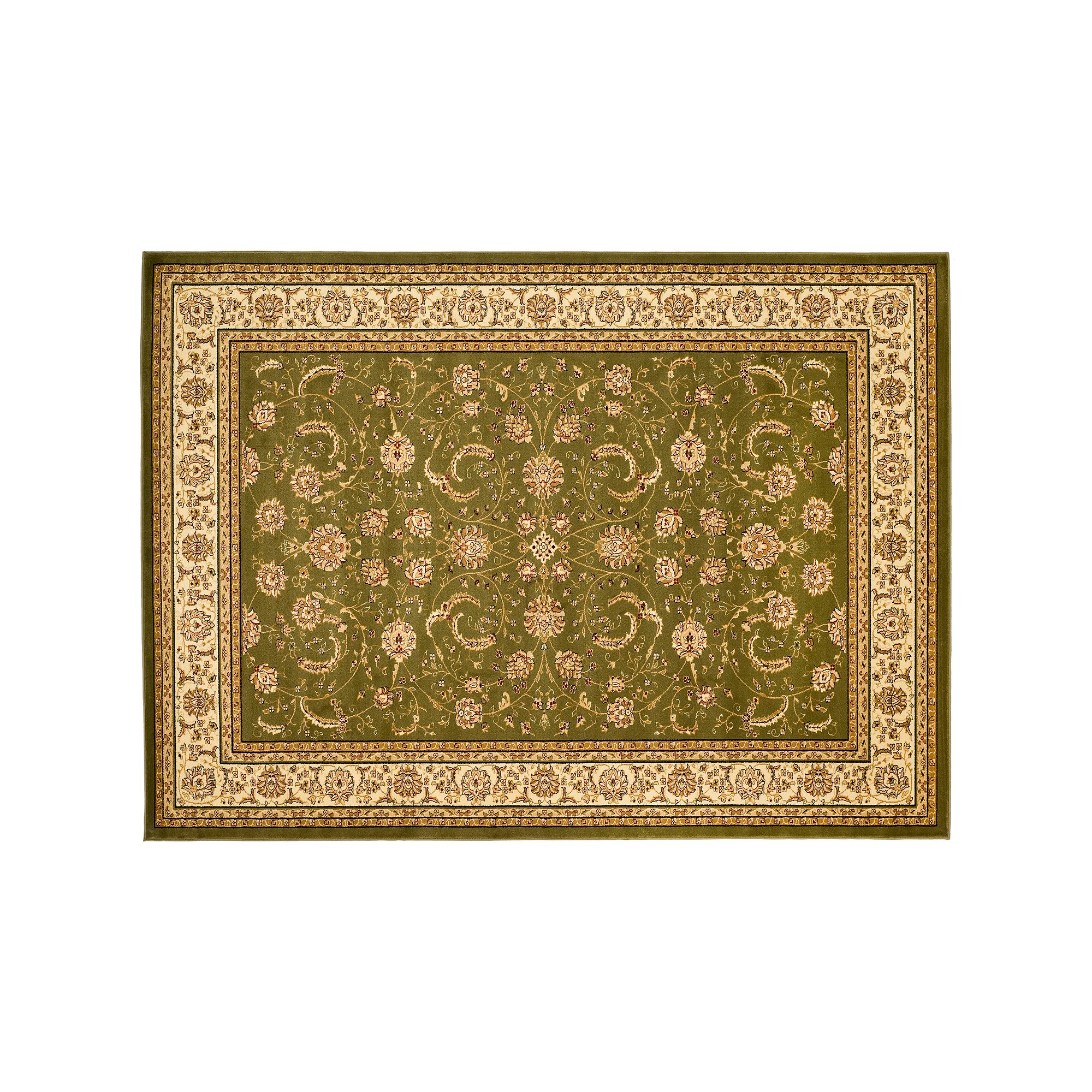 Safavieh Lyndhurst Framed Floral Scroll Rug, Sage Ivory