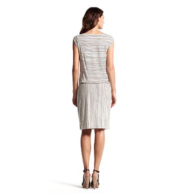 Derek Lam for DesigNation Striped Drop-Waist Dress