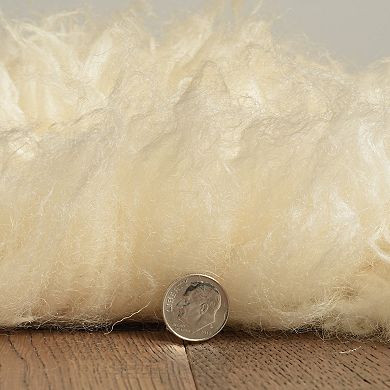 Linon 5A Flokati Natural Rug