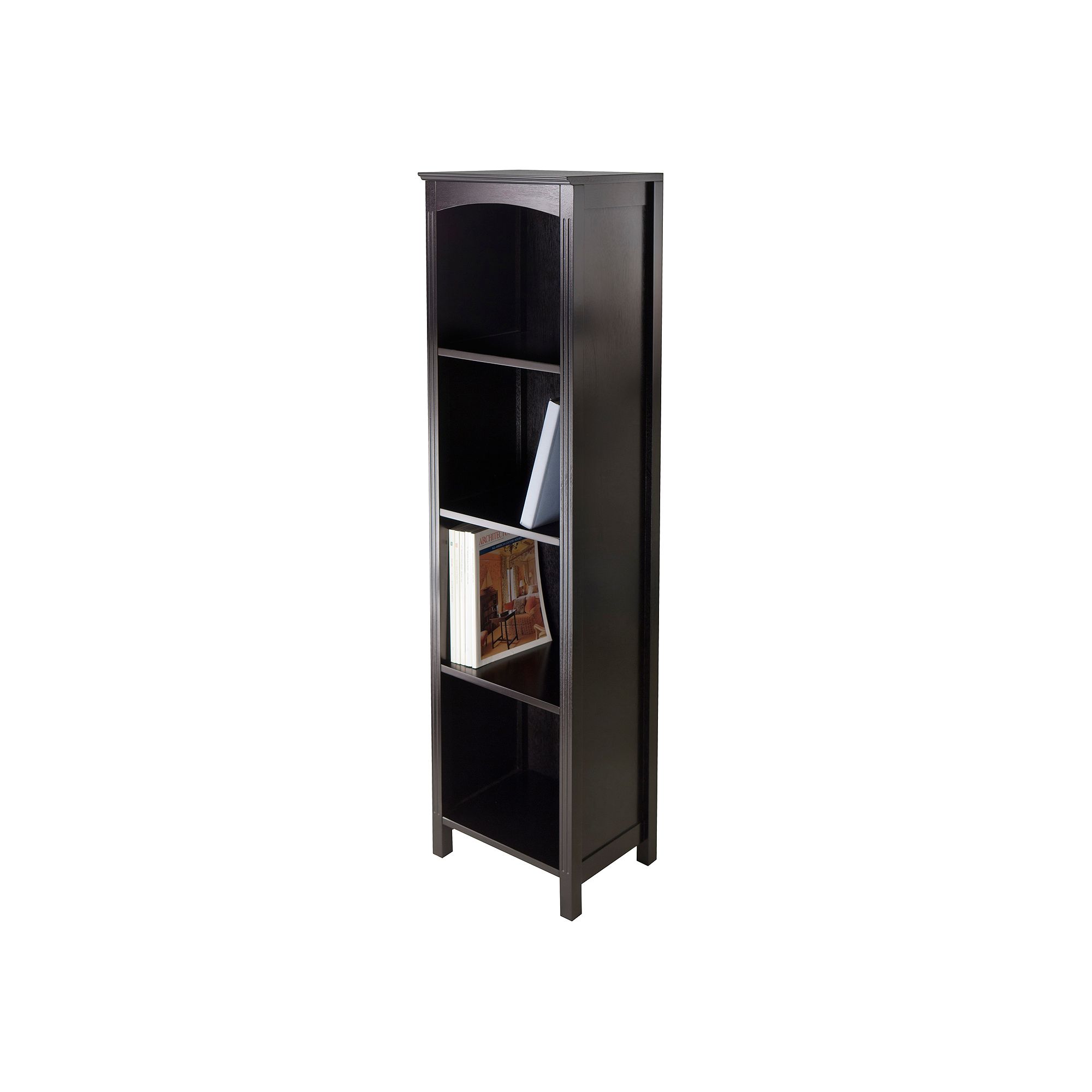 Winsome Terrace Narrow 5-Tier Storage Bookshelf, Brown
