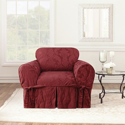 Sure Fit Matelasse Damask Chair Slipcover