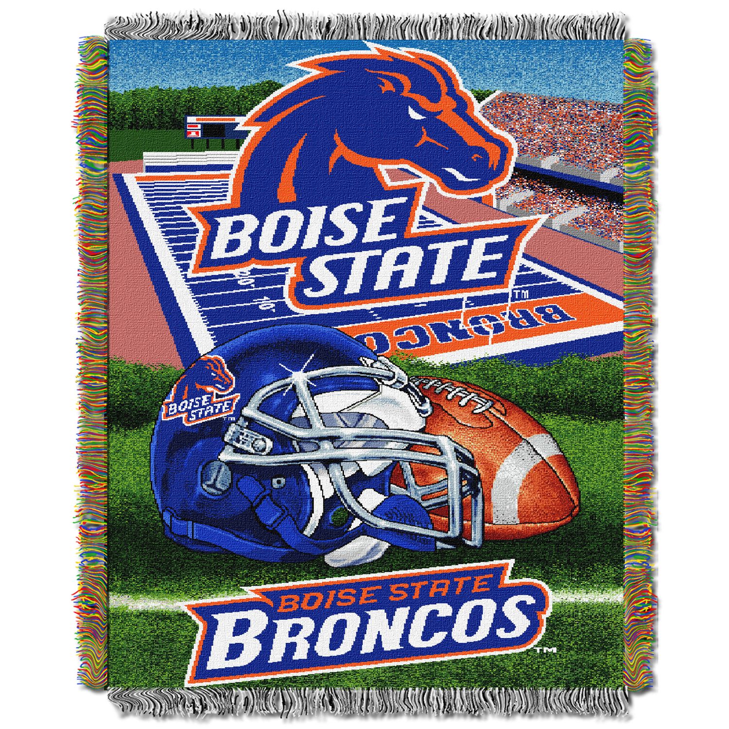 Men's Colosseum Orange Boise State Broncos Arch & Logo Tackle