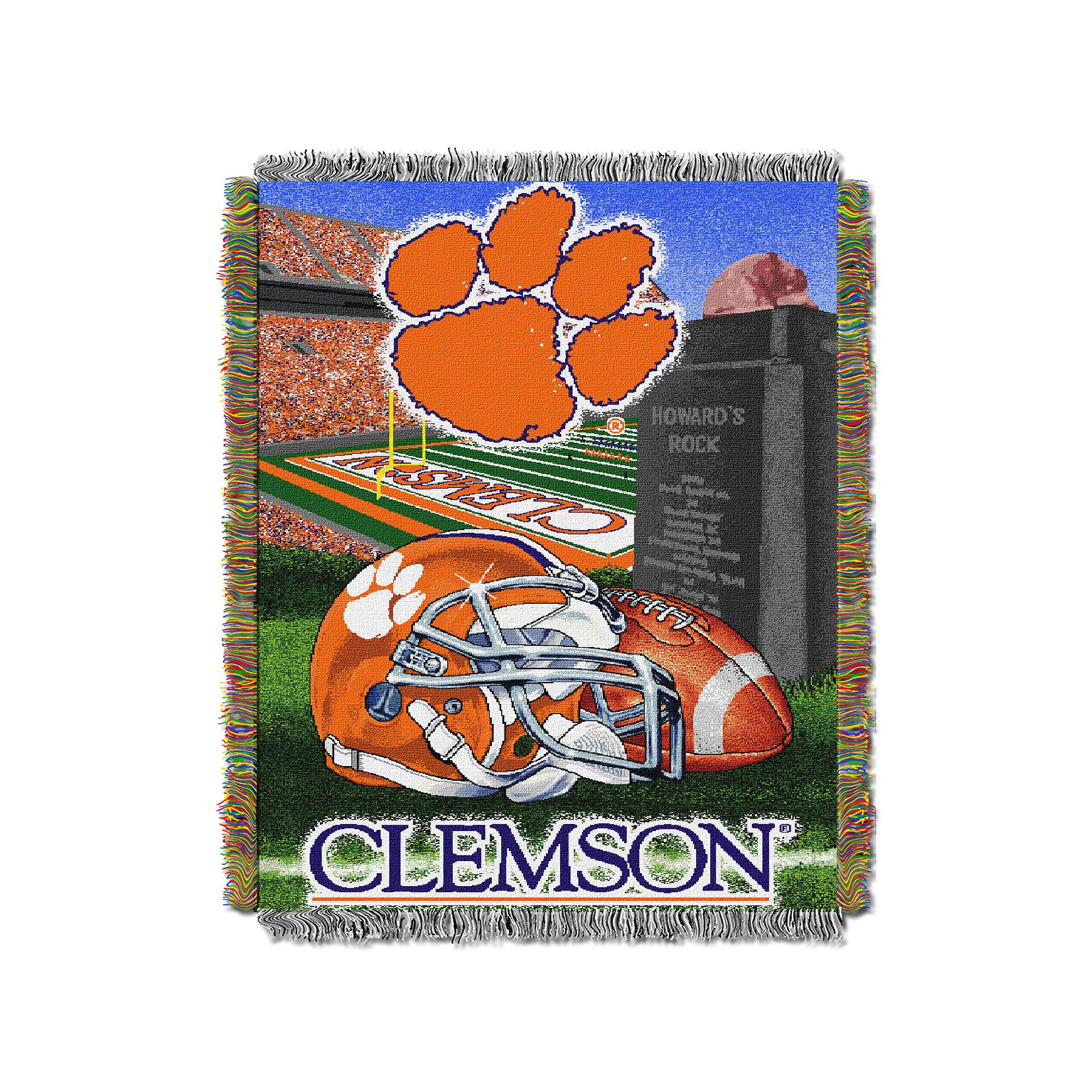 Clemson Tigers Tapestry Throw by Northwest, Team