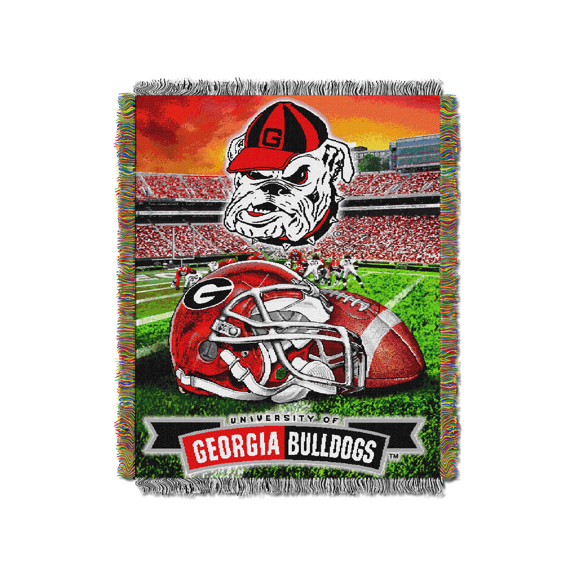 Georgia Bulldogs Tapestry Throw by Northwest, Team