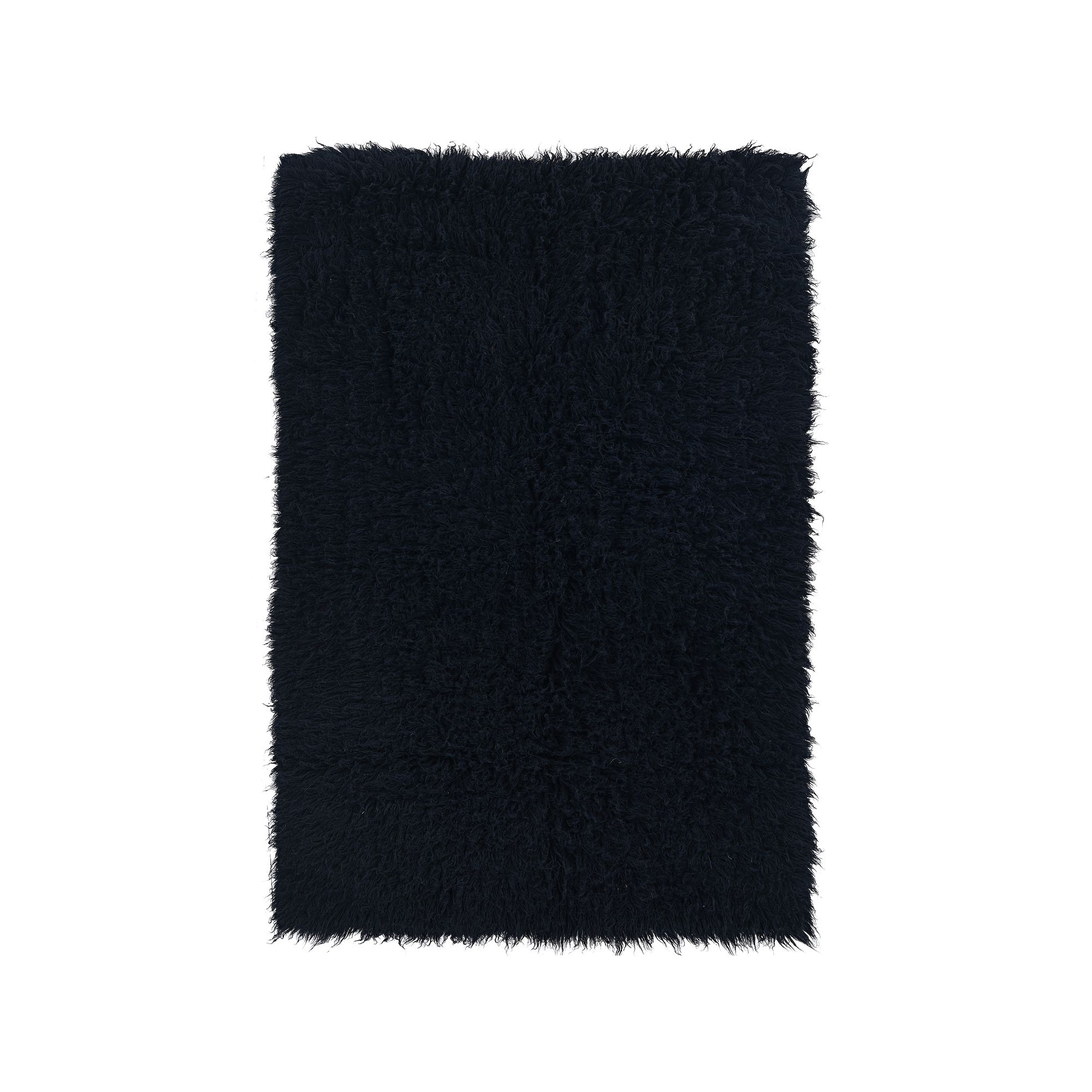 Linon New Flokati Rug, Black