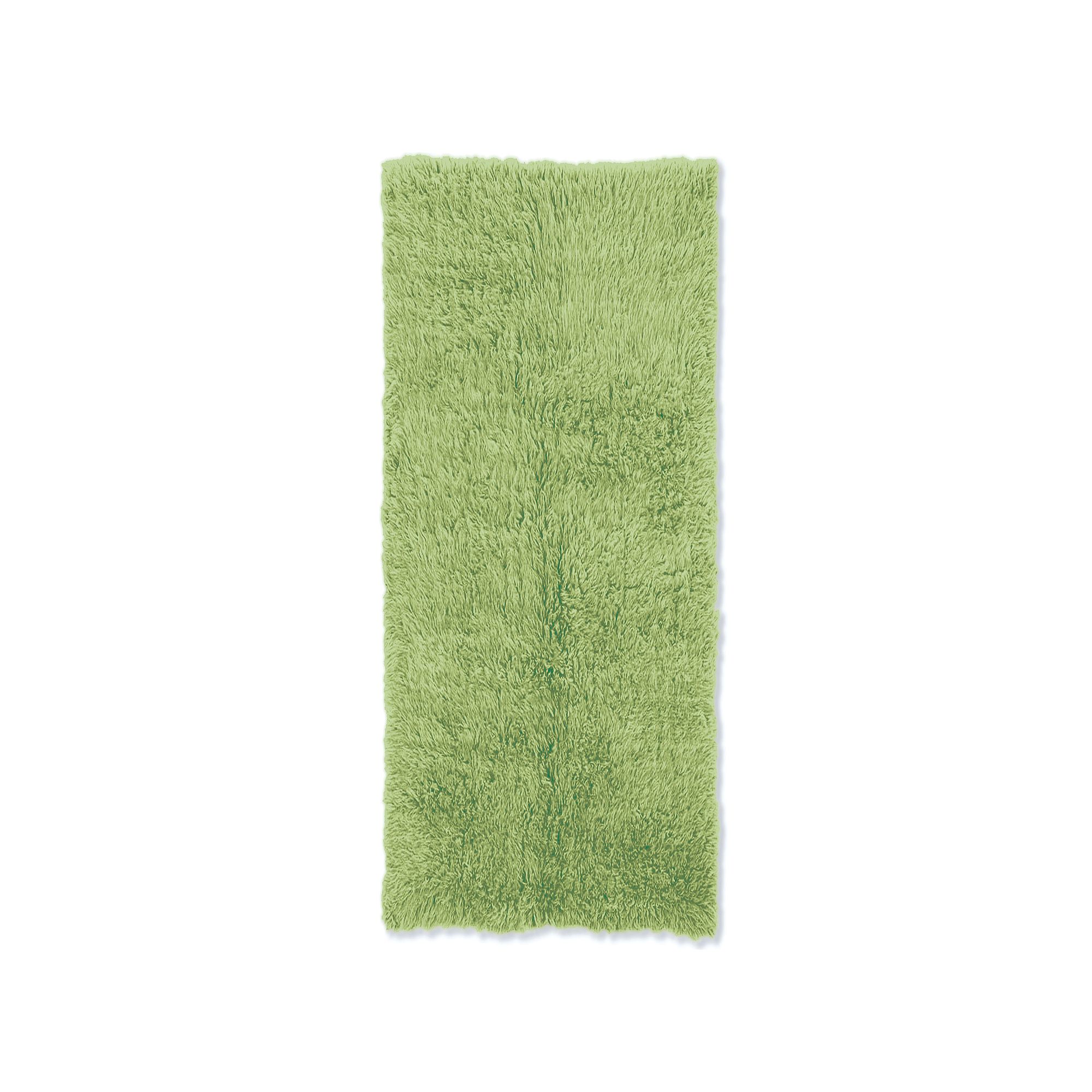 Linon New Flokati Wool Rug Runner - 24 x 86, Lime Green