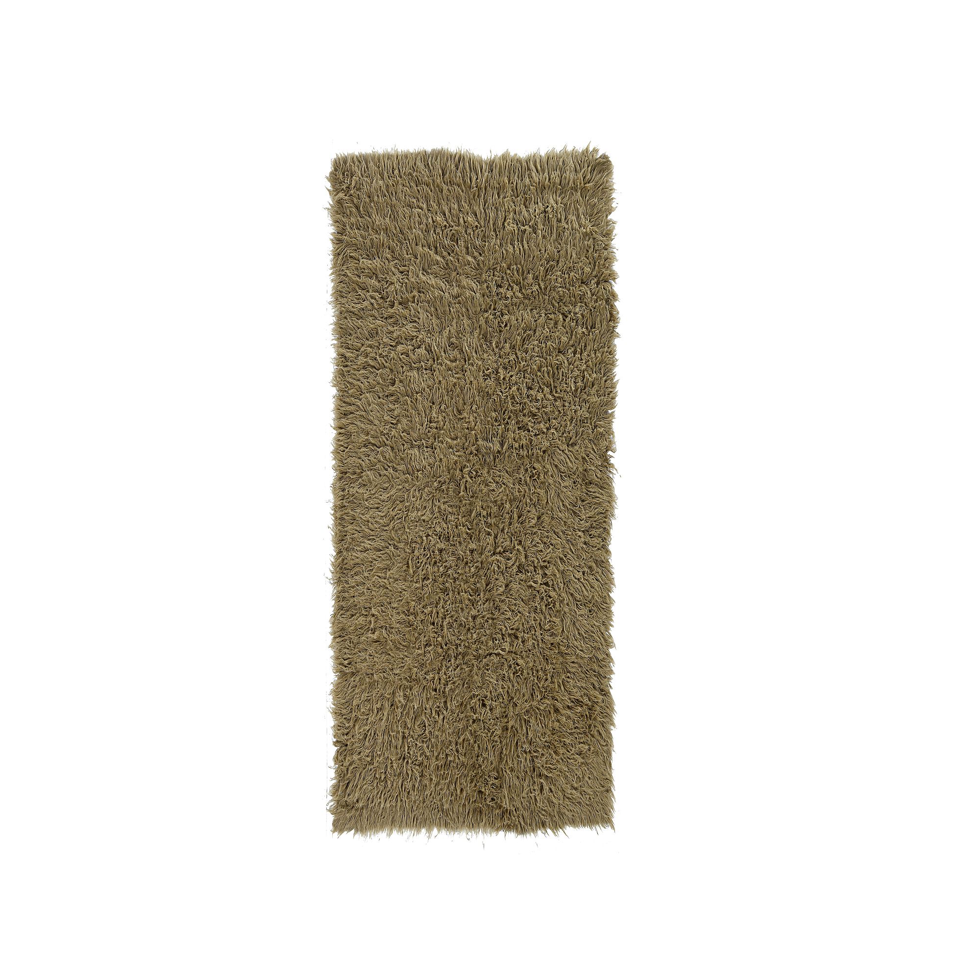 Linon New Flokati Wool Rug Runner - 24 x 86, Brown