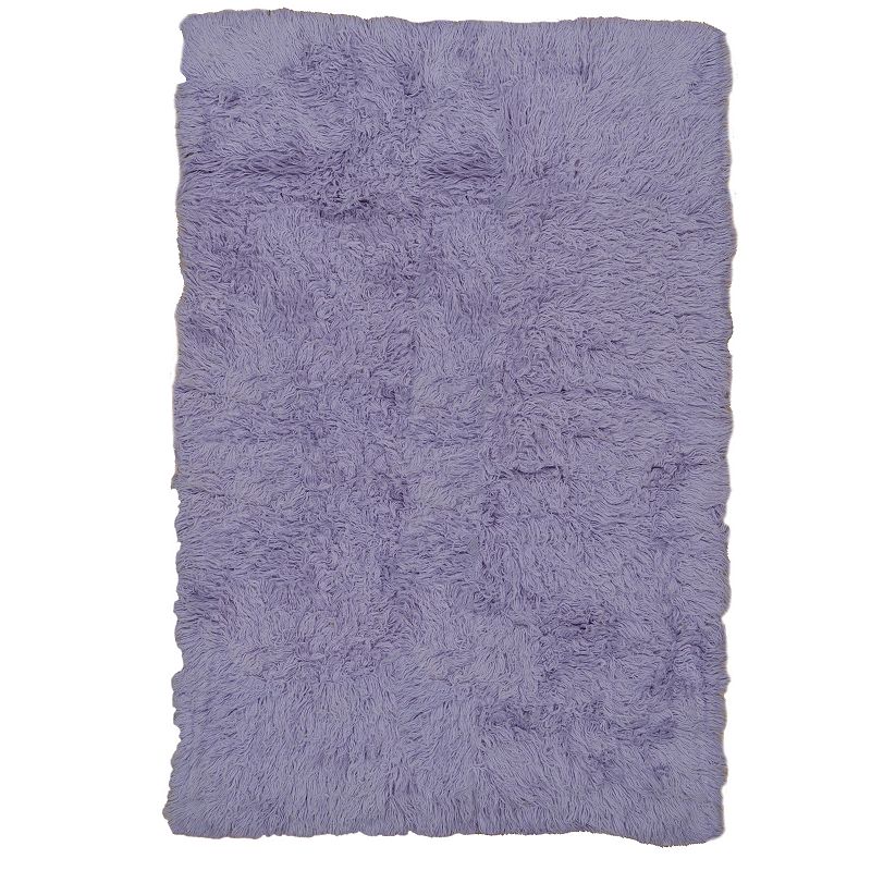 Linon New Flokati Rug, Purple, 5X8 Ft