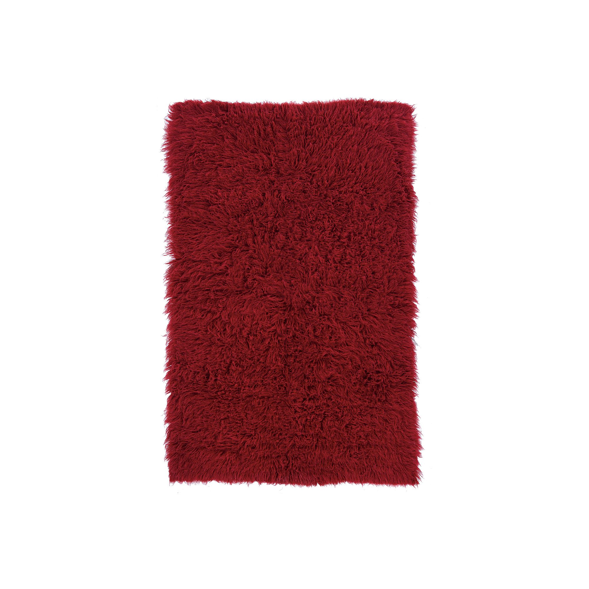 Linon New Flokati Rug, Red