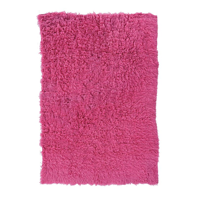 Linon New Flokati Rug, Pink, 5X8 Ft