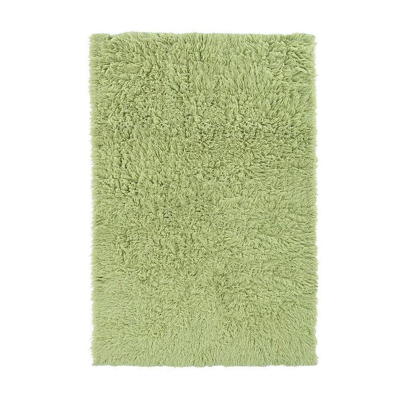 Linon New Flokati Rug, Green, 5X8 Ft