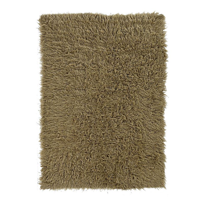 Linon New Flokati Rug, Grey, 5X8 Ft