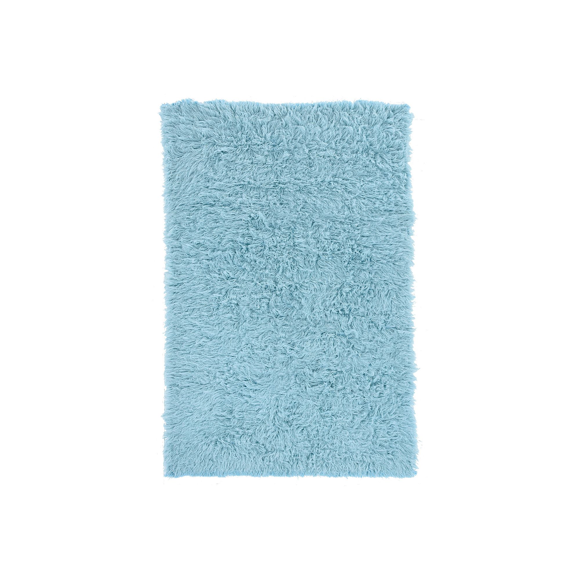 Linon New Flokati Rug, Pastel Blue