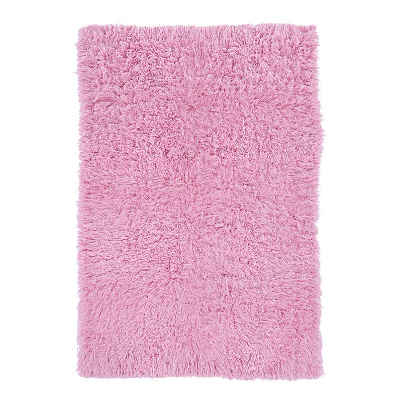 Linon New Flokati Rug, Pink, 5X8 Ft