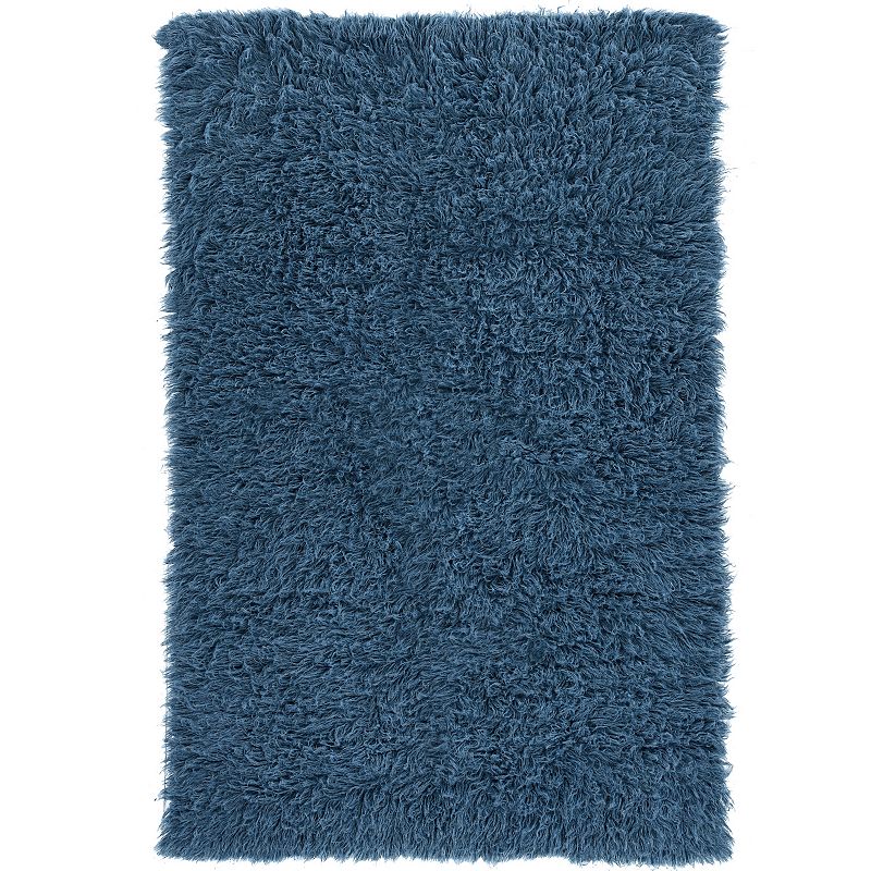 Linon New Flokati Rug, Blue, 8X10 Ft