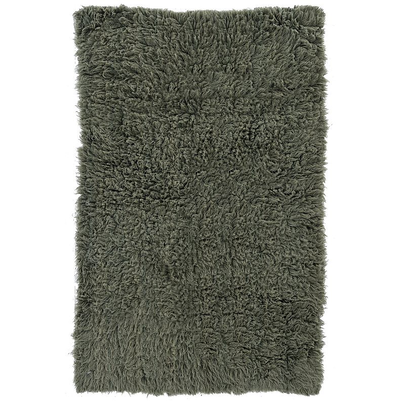 Linon New Flokati Rug, Green, 8X10 Ft