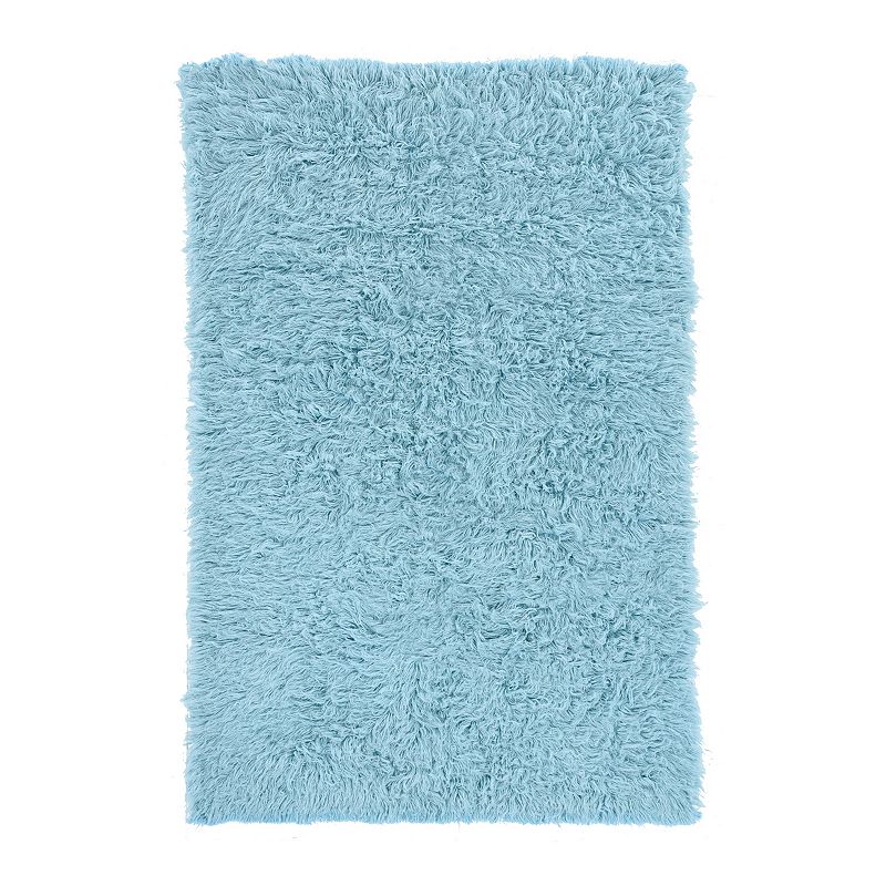 Linon New Flokati Rug, Blue, 8X10 Ft