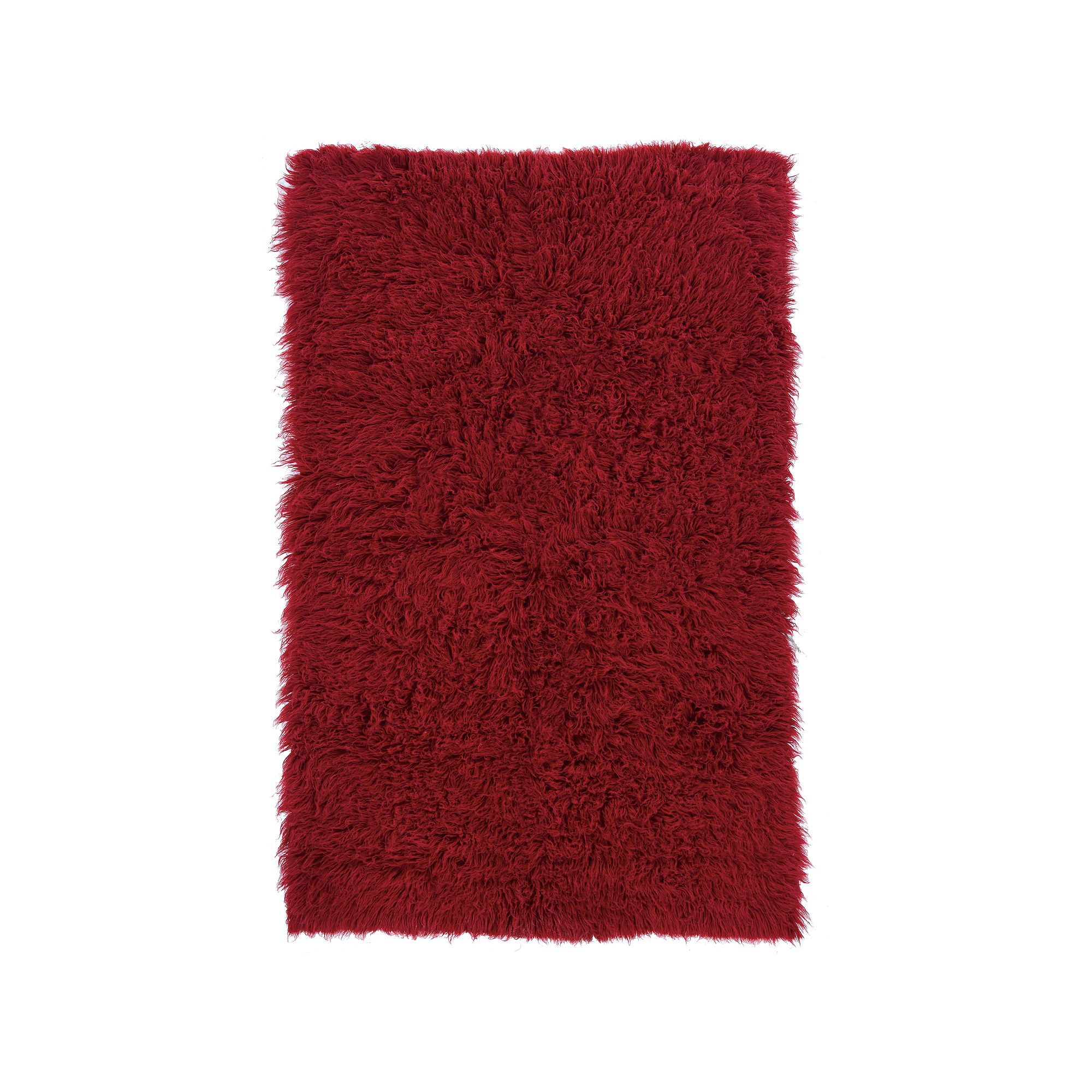 Linon New Flokati Rug, Red