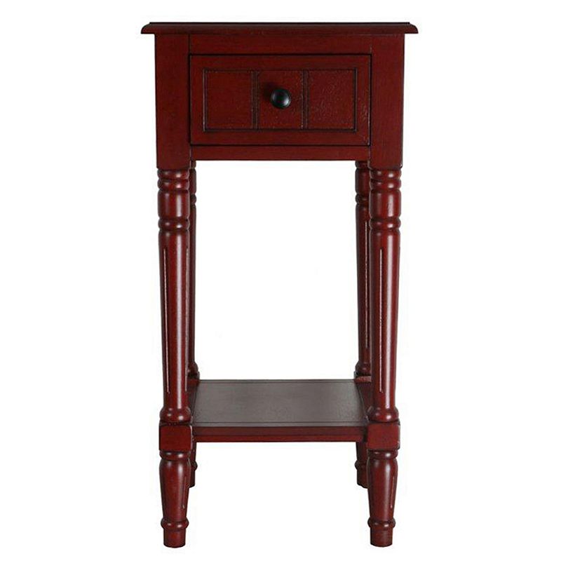 Simplicity Drawer End Table, Red