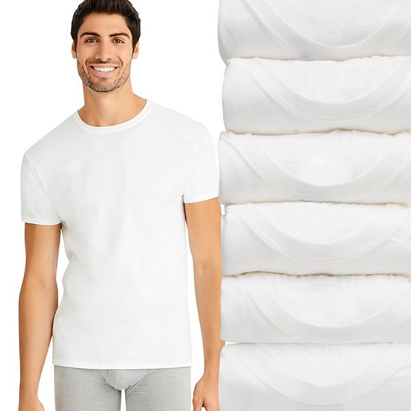 Hanes Men's ComfortSoft Tagless Crewneck T-Shirt 6-Pack Assorted L