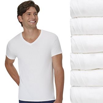 Men's Hanes® 6-Pack Ultimate ComfortSoft V-Neck Undershirt