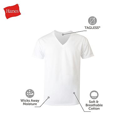 Men's Hanes® 6-Pack Ultimate ComfortSoft V-Neck Undershirt