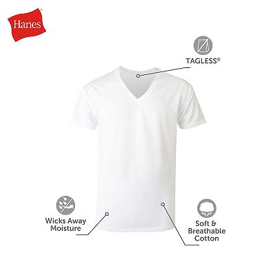 Men's Hanes 6-Pack Ultimate Soft & Breathable V-Neck Tees