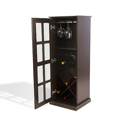 Atlantic Windowpane 24-Bottle Wine Cabinet