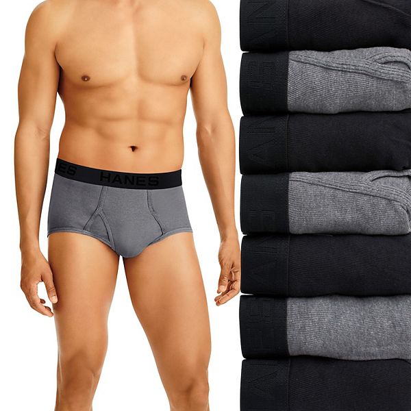 High-Cut Brief Cotton Plus Size Underwear 3 PCS Black