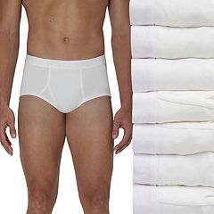 Men's Cotton White Briefs, 3 Pack  Fruit of the loom, Big men, Mens white  briefs