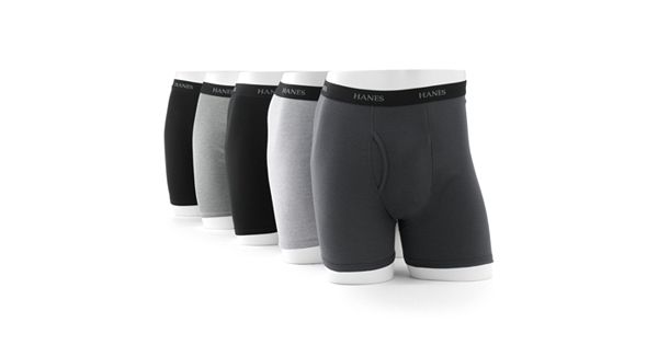 Men's Hanes Ultimate 5-pack Exposed Waistband Boxer Brief