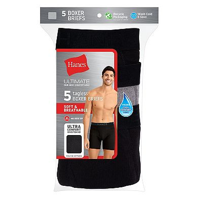 Men's Hanes Ultimate® 5-pack Exposed Waistband Boxer Brief