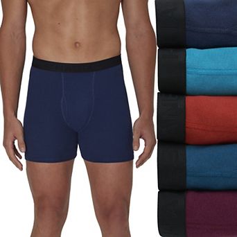 Men's Hanes® 5-Pack Ultimate Ringer Style Moisture-Wicking Boxer Brief Underwear
